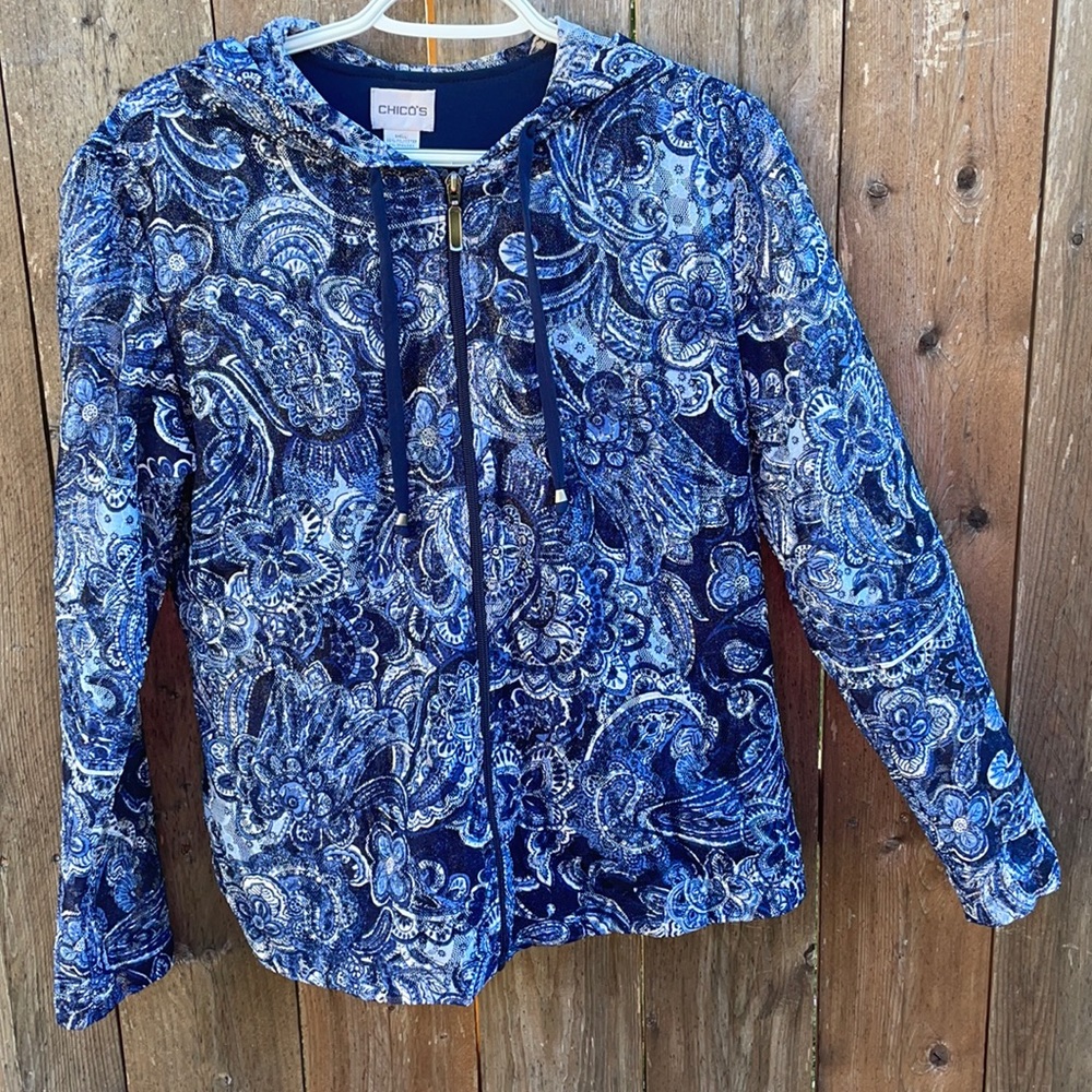 Chico’s women’s full zip sweatshirt size 1